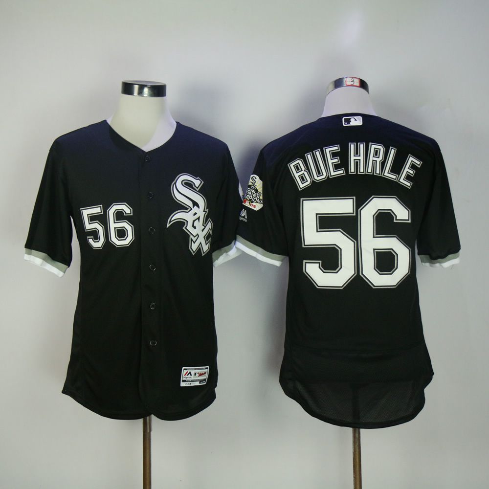 Men Chicago White Sox 56 Buehrle Black Elite MLB Jerseys